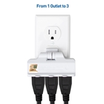 Cable Matters 2-Pack 3-Outlet Grounded Swivel Wall Tap