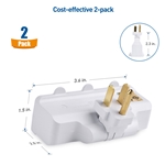 Cable Matters 2-Pack 3-Outlet Grounded Swivel Wall Tap