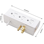 Cable Matters 2-Pack 6-Outlet Grounded Side Access Wall Tap