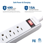Cable Matters 2-Pack 6-Outlet Surge Protector Power Strip with USB Charging Ports