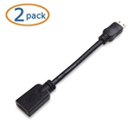 Cable Matters 2-Pack Mini HDMI to HDMI Adapter 6 Inch