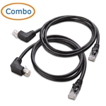 Cable Matters Combo Pack Angled Cat6 Ethernet Patch Cable (Right Angle Down + Right Angle Up)