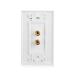 Cable Matters 2-Pack Banana Jack Binding Post Wall Plate for 1 Speaker in White