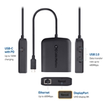 Cable Matters USB-C Multiport Adapter with 8K DisplayPort, 2x USB 2.0, Fast Ethernet, and Power Delivery