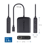 Cable Matters USB-C Multiport Adapter with 8K DisplayPort, 2x USB 2.0, Fast Ethernet, and Power Delivery