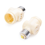 Cable Matters [UL Listed] 2-Pack Light Socket Adapter with 2x AC Outlets
