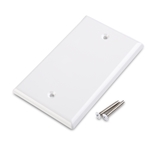 Cable Matters [UL Listed] 10-Pack Single-Gang Blank Wall Plate Cover in White