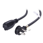 Cable Matters 2-Pack Low Profile Flat Plug Extension Cord (NEMA 5-15P to NEMA 5-15R)