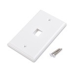 Cable Matters [UL Listed] 10-Pack Low Profile 1 Port Keystone Jack Wall Plate in White