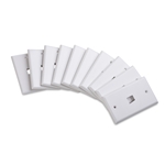 Cable Matters [UL Listed] 10-Pack Low Profile 1 Port Keystone Jack Wall Plate in White