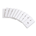 Cable Matters [UL Listed] 10-Pack Low Profile 2 Port Keystone Jack Wall Plate in White