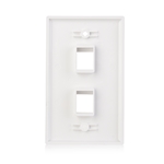 Cable Matters [UL Listed] 10-Pack Low Profile 2 Port Keystone Jack Wall Plate in White