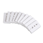 Cable Matters [UL Listed] 10-Pack Low Profile 3 Port Keystone Jack Wall Plate in White