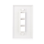 Cable Matters [UL Listed] 10-Pack Low Profile 3 Port Keystone Jack Wall Plate in White