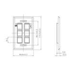 Cable Matters [UL Listed] 10-Pack Low Profile 6 Port Keystone Jack Wall Plate in White