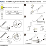 Cable Matters Easy Crimp Tool for Cat6A Shielded Metal Keystone Jacks