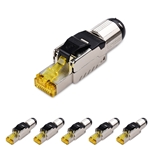 Cable Matters 6-Pack Tool-Free Cat8 Shielded RJ45 Field Termination Plug