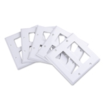 Cable Matters 5-Pack Double-Gang Wall Plate Cover for Decorator Device in White