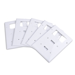 Cable Matters 5-Pack Triple-Gang Toggle Switch Wall Plate for Decorator Device in White