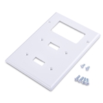 Cable Matters 5-Pack Triple-Gang Toggle Switch Wall Plate for Decorator Device in White