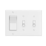 Cable Matters 5-Pack Triple-Gang Toggle Switch Wall Plate for Decorator Device in White