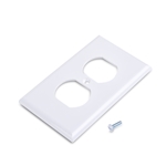 Cable Matters 10-Pack Duplex Outlet Single Gang Wall Plate Cover in White