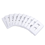 Cable Matters 10-Pack Duplex Outlet Single Gang Wall Plate Cover in White