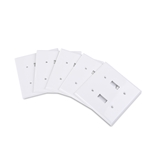 Cable Matters 5-Pack Double-Gang Toggle Switch Wall Plate in White