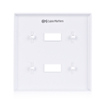 Cable Matters 5-Pack Double-Gang Toggle Switch Wall Plate in White