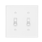 Cable Matters 5-Pack Double-Gang Toggle Switch Wall Plate in White