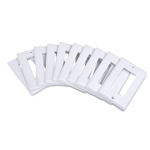 Cable Matters 10-Pack Single Gang Wall Plate Cover for Decorator Device in White