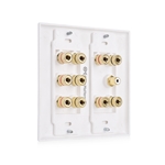 Cable Matters Double Gang 5.1 Speaker Wall Plate