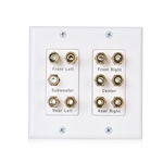 Cable Matters Double Gang 5.1 Speaker Wall Plate