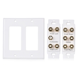 Cable Matters Double Gang 5.1 Speaker Wall Plate