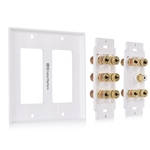 Cable Matters Double Gang 5.1 Speaker Wall Plate