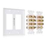 Cable Matters Double Gang 7.2 Speaker Wall Plate