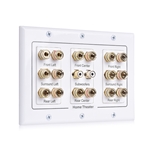 Cable Matters Triple Gang 7.2 Speaker Wall Plate with Binding Posts