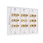 Cable Matters Triple Gang 7.2 Speaker Wall Plate with Binding Posts