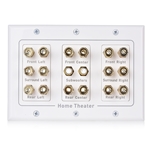 Cable Matters Triple Gang 7.2 Speaker Wall Plate with Binding Posts