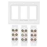 Cable Matters Triple Gang 7.2 Speaker Wall Plate with Binding Posts