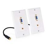 Cable Matters 2-Pack VGA Wall Plate with 3.5mm Audio