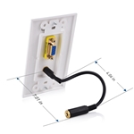 Cable Matters 2-Pack VGA Wall Plate with 3.5mm Audio