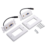 Cable Matters 2-Pack VGA Wall Plate with 3.5mm Audio