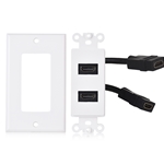 Cable Matters 2-Pack 2-Port HDMI Wall Plate in White