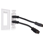 Cable Matters 2-Pack 2-Port HDMI Wall Plate in White