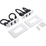 Cable Matters 2-Pack 2-Port HDMI Wall Plate in White