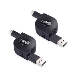 Cable Matters Short Retractable USB C Cable 3.3 ft (Short USB C to USB C  Retractable Cable)(Black) : : Computers & Accessories