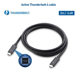 Cable Matters [Intel Certified] 40Gbps Active Thunderbolt 4 Cable 6.6 ft with 100W Charging and 8K Video - Fully Compatible with USB C/USB-C, USB 4