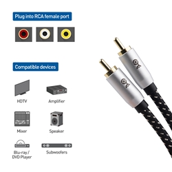 Cable Matters Pack de dos cable TV antena coaxial 2m (cable antena